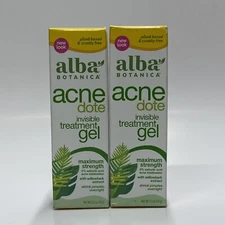 Alba Botanica Acnedote Maximum Strength Invisible Treatment Gel  .5 Oz Lot of 2