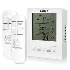 Freezer Temperature Alarm,  Wireless Fridge and Freezer Thermometer with Alarm, 