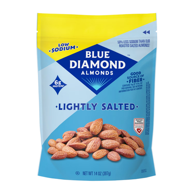 #ad Blue Diamond Almonds Lightly Salted Low Sodium Snack 14 oz Free Shipping $5.49