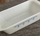VINTAGE PYREX OVENWARE 913 SNOWFLAKE GARLAND LOAF DISH