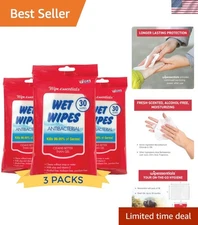 WipeEssentials 90-Count Travel Hand Sanitizer Wipes - Moisturizing & Family-Safe
