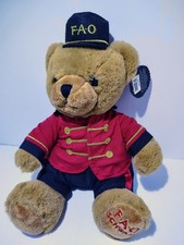F.A.O Schwarz Classic Toy Soldier Bear Plush Bear New With Tag Stuffed Plush