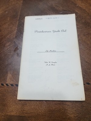 Vintage Pontchartrain Yacht Club Life Members PB Book New Orleans