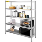 VEVOR Stainless Steel Shelving Adjustable Storage Shelf 5 Tier Storage Rack