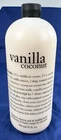 Philosophy Vanilla Coconut Shampoo Shower Gel Bubble Bath 32Oz Pump Not Included
