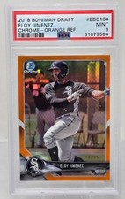2018 Bowman Chrome Orange Refractor ELOY GIMENEZ RC CARD /25 PSA 9 MINT