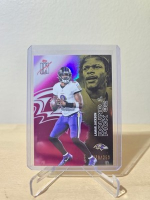 2025 Topps Signature Class LAMAR JACKSON Magenta /250 Baltimore RAVENS