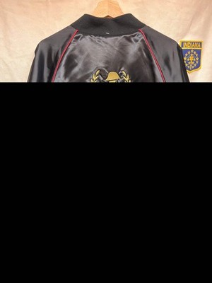Vintage Courvoisier Le Cognac De Napoleon Alcohol Satin Reversible Black Red Zip