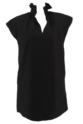 Never A Wallflower Vickie Black Poplin Dress Womens XS Pockets Preppy Lagenlook