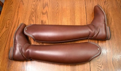 DeNiro, dress tall boots, sheepskin lined, brown, 41 A M dressage