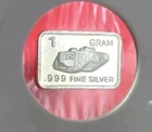 WW2 German Tank - 1 gram .999 Fine Pure SILVER Bullion Bar Fractional Ingot Coin