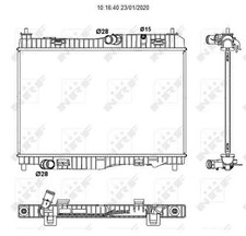 8718042111128 WASSERRADIATOR / 69233 / 53044 / 938795 FÜR FORD TOURNEO COURIER
