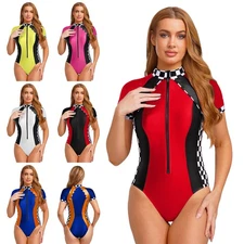 Womens Bodysuits Underwear Jumpsuit Stretchy Leotard Pool Party One Piece Sexy