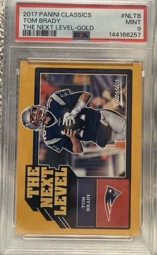 2017 Panini Classics The Next Level Gold NLTB Tom Brady PSA 9 Super Bowl LI Year