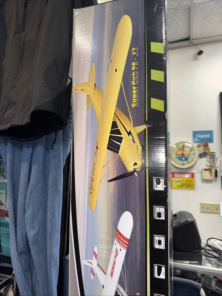 Dynam Super J3 Cub PA-18 RC Scale Trainer Yellow 1100mm 43" Wingspan - Image 3 of 4