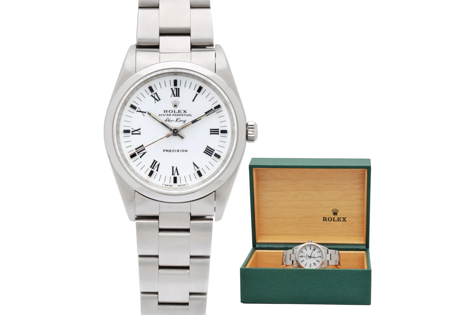 Rolex — Rolex Air-King 14000 Stainless Steel 34mm Watch 2004 w Box