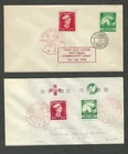 Japan 1948 Red Cross First Day Issue Set & Sovenir Sheet Cover x 2 #804