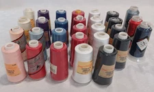 LOT OF SERGER THREAD OVERLOCK MAXI LOCK MEGA SHEEN 3,000 YDS. EACH 29 SPOOLS NOS