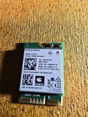 INTEL 9462NGW DUAL BAND WIRELESS-AC 9462 WLAN BLUETOOTH 5.1 WIFI CARD 
