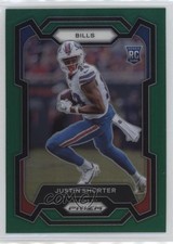 2023 Panini Prizm Rookies Green Prizm Justin Shorter #310 gb2