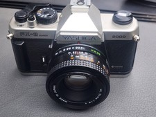 Rare Yashica FX-3 Super 2000 Silver 35mm SLR Film Camera WORKS GREAT