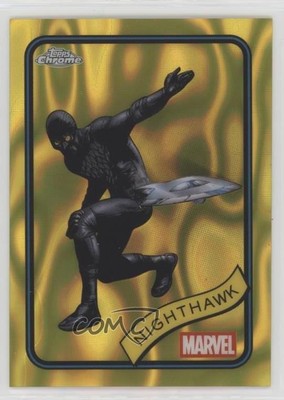 2025 Topps Chrome Marvel Comics Yellow Lava Refractor Nighthawk #20 1b0s