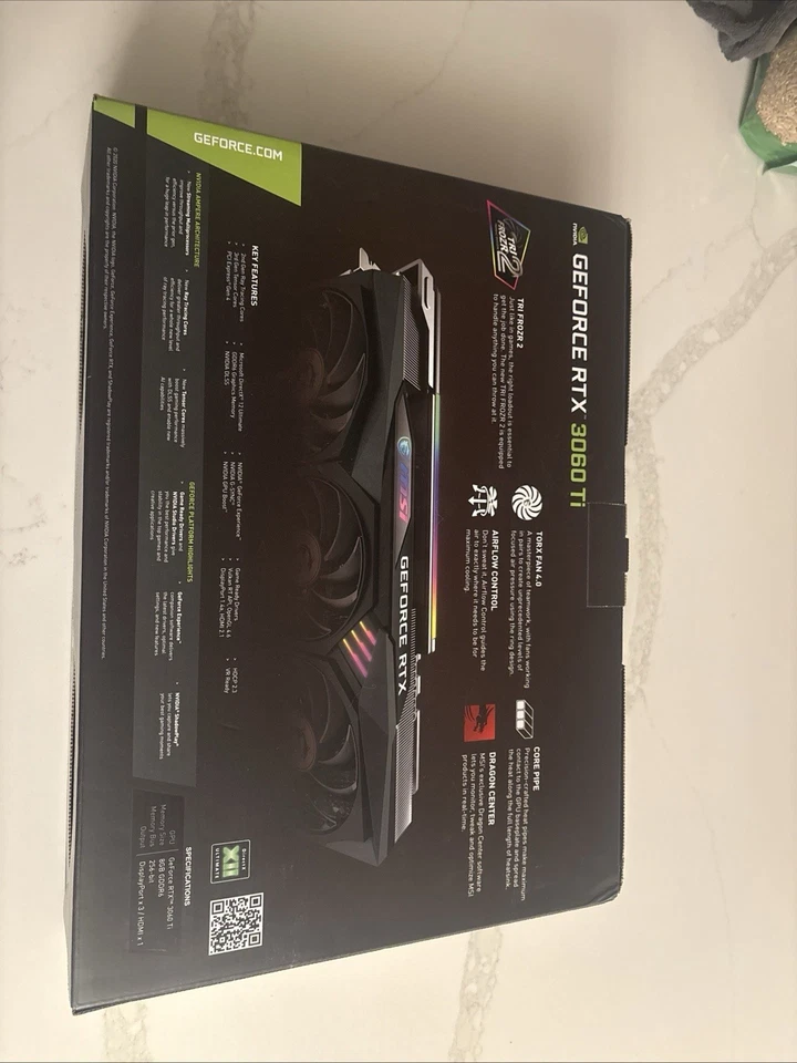 Tarjeta de gráficos MSI GeForce RTX 3060 Ti Gaming X Trio OC 8GB GDDR6 completa en caja Foto 2 de 2