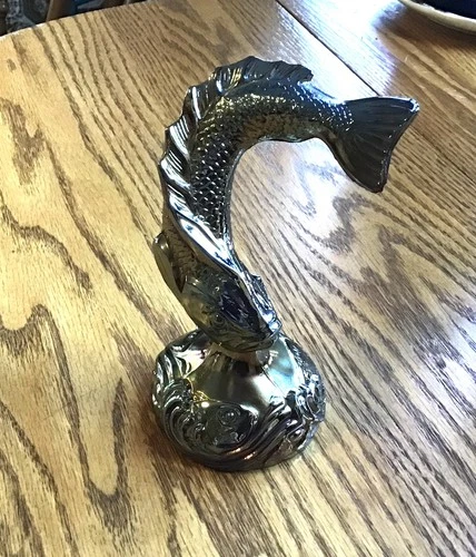 Fenton Jumping Trout /fish Figurine Amethyst Carnival Glass