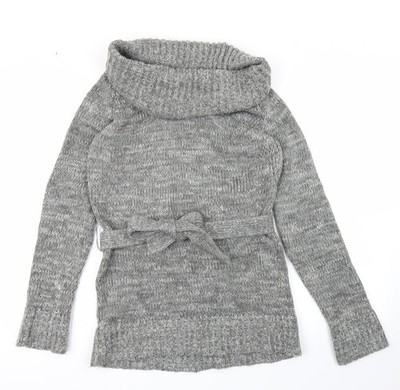 Newlook Damen Pullover Sweatshirt grau Größe 10