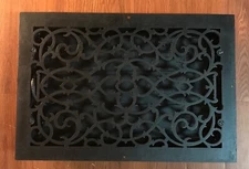 Antique Vintage 1872 Tuttle & Bailey CAST IRON FLOOR GRATE Heating VENT  14”x21”