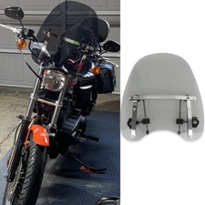 For Harley Sportster 1" 7/8"Handlebar Motorcycle Windshield Windscreen 18" x 16"