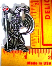 wizard pin vintage collectible biker vest hat pinback Merlin Magic memorabilia