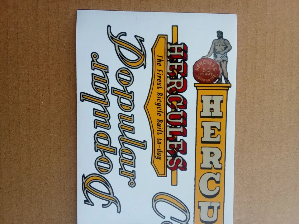 Lote 2 Piezas Pegatinas Nuevas HERCULES Vynil Para Bicicleta De Colección (Envío Gratis) Foto 4 de 4