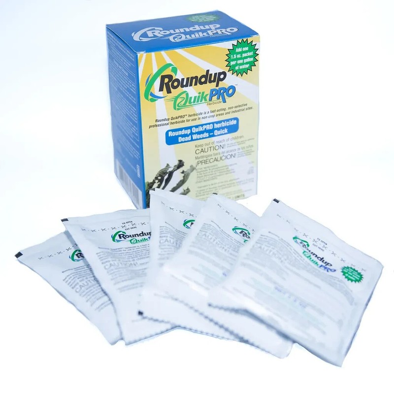 Roundup Quick Pro Commercial Weed Killer 1 box of (5-1.5oz Packs) Makes 5 Gal.