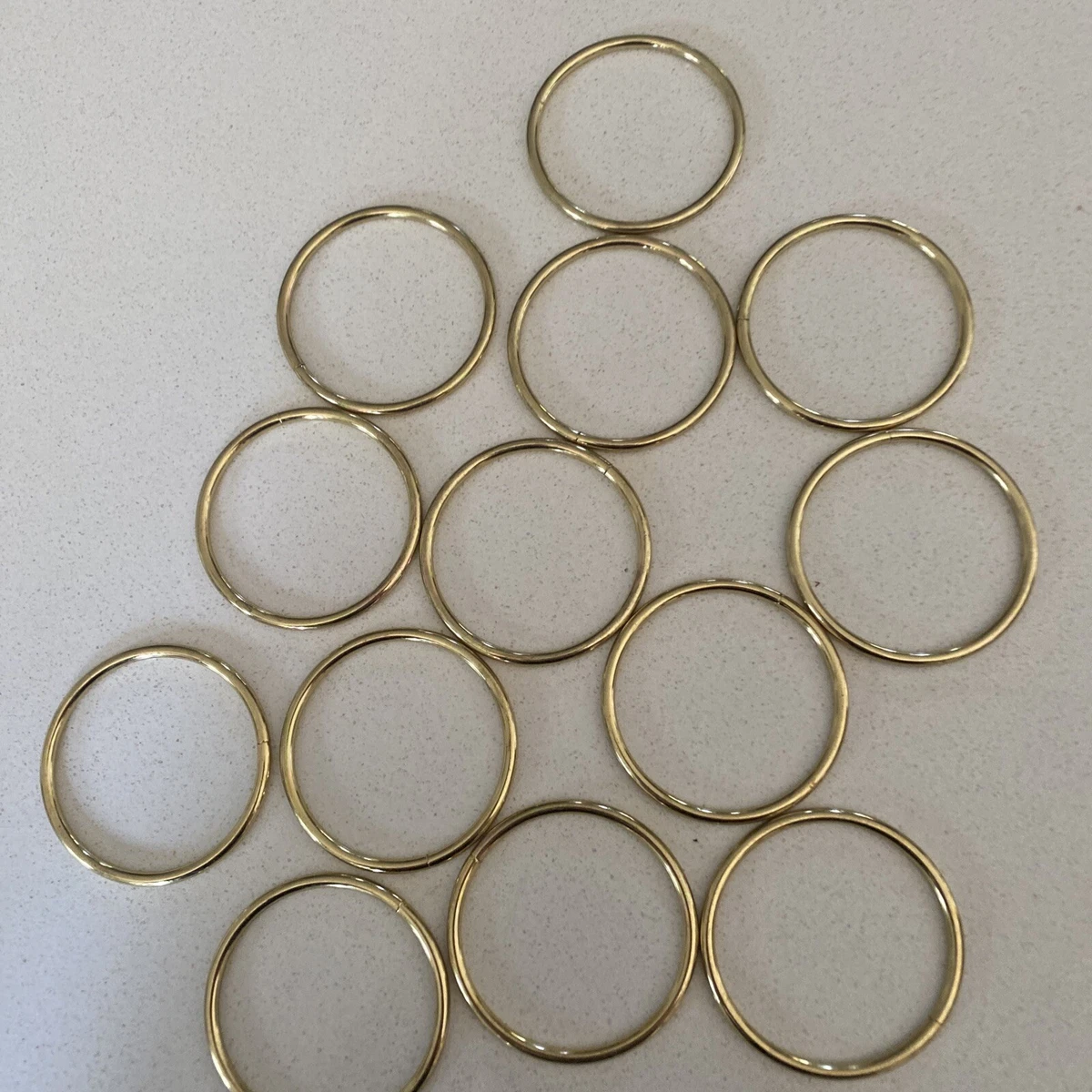 Metal Macrame Rings, 2-Inch Diameter, Gold Tone, 12-Pack