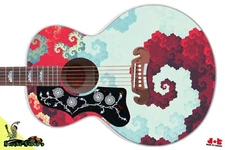 128 Lefty Jumbo Acoustic Guitar Skin Barnacle Bills Underwater Tetris