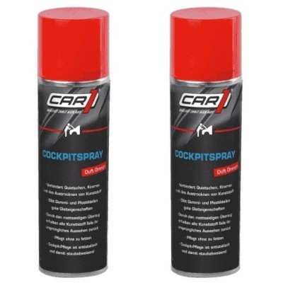 2 x 300ml CAR1 Cockpitspray Pflege für Gummi- und Plastikteile seidenmatt CO3007