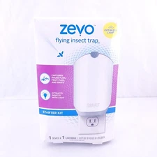 Zevo Flying Insect Fly Trap (1 Device + Refill) Featuring Blue UV Light
