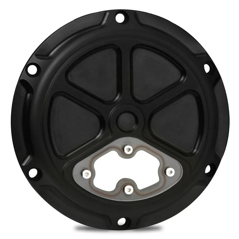 Black Clarity 6-Hole Derby Cover For Harley Sportster XL883/XL1200/IRON 883/XL Foto 2 de 4