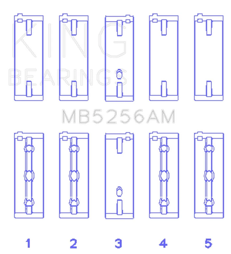 Juego de rodamientos principales King Engine MB5256AM para HYUNDAI LANTRA 1600 Foto 4 de 4