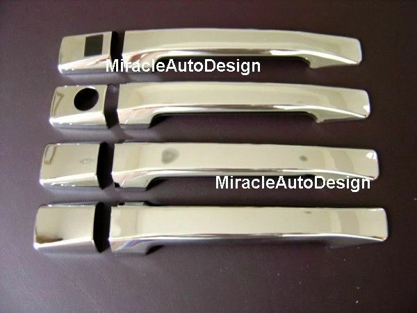 Cubiertas de manija de puerta exterior cromadas de acero inoxidable para Mercedes Benz W201 W124 Clase E Foto 2 de 2