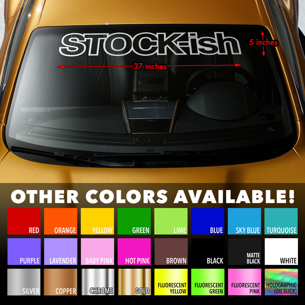 STOCK-ish Windshield Banner Decal Sticker for HONDA TOYOTA SUBARU