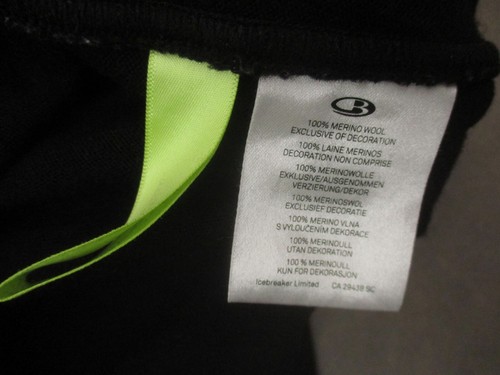 ICEBREAKER 320 Size M Mens BLK 100% Merino Wool 1/2 Zip Athletic Pullover 050 - Picture 12 of 14