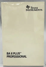 Texas Instruments BA II Plus Professional 2004 Instructions Booklet 110 Pages