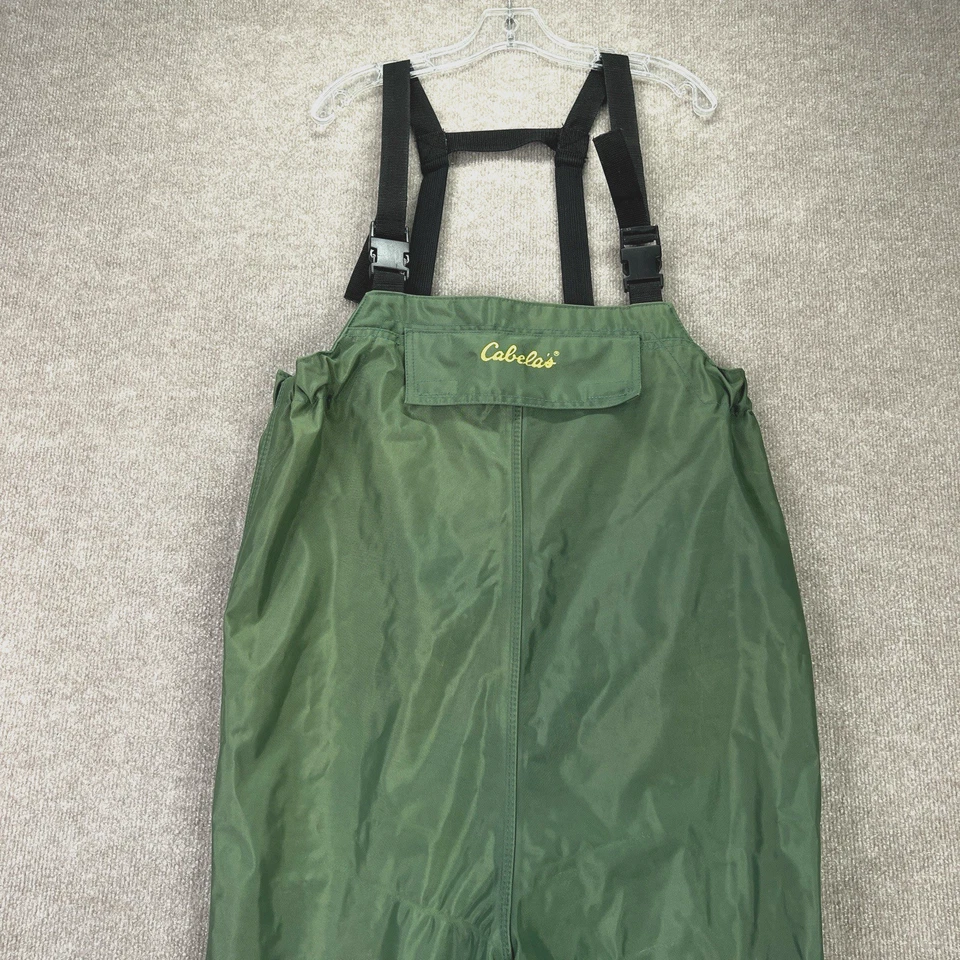 Cabelas Waders Mens Medium Green Bib Fishing Stocking Foot Nylon? - Image 4 of 4