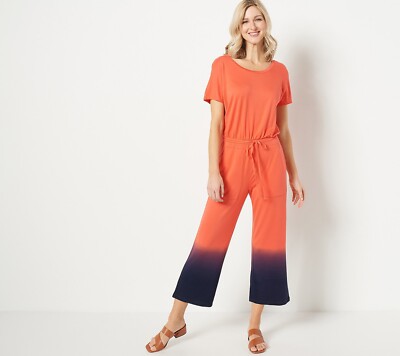 Studio Park x Kerstin Lindquist Week Away Jumpsuit Medium Coral A504290 NEW