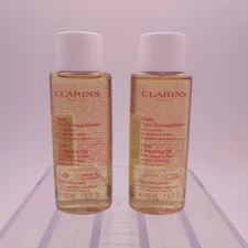 LOT OF 2 Clarins Total Cleansing Oil Alpine Gentian Lemon Balm 1.6oz ea