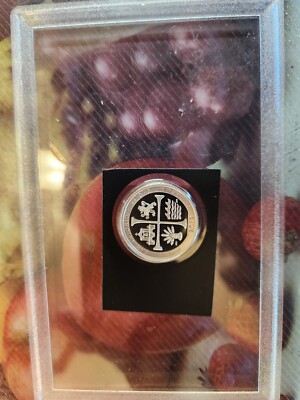 2019 s silver Proof Quarter san antonio Mission , toned coin , yellowish on rim