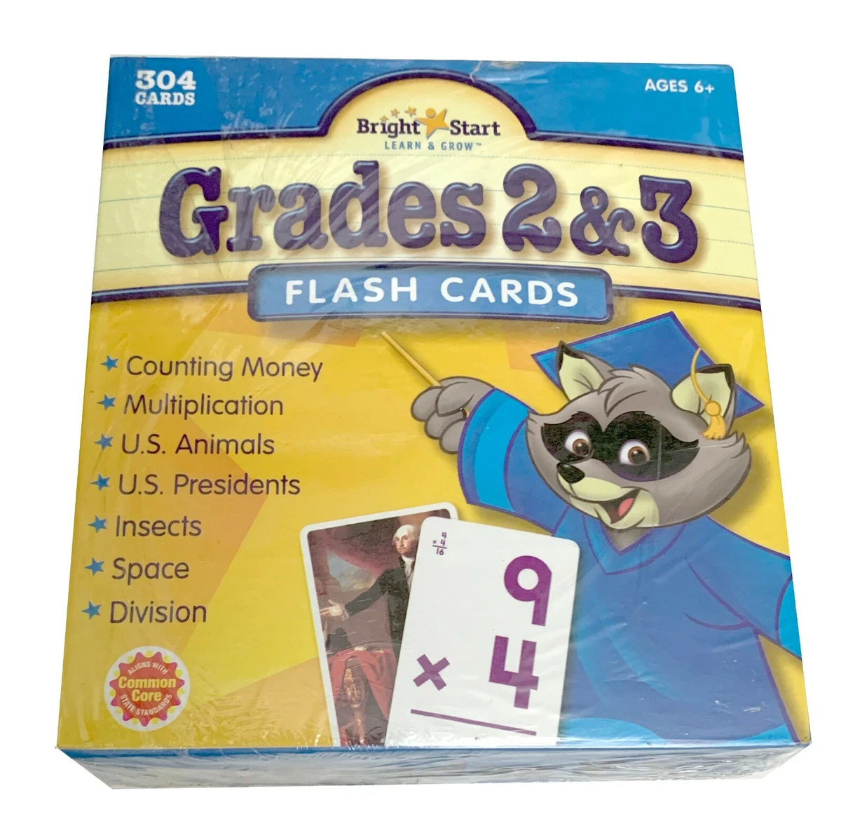 Bright Start Learn &amp; Grow 304 Grades 2 &amp; 3 Flash Cards Divided by 7  Subjects | eBay