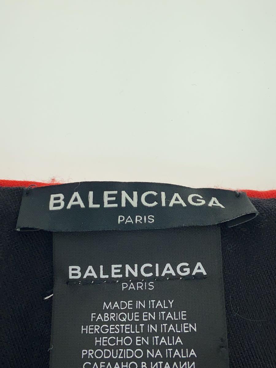 BALENCIAGA Padded Scarf Stole Silk Red× Black 486448 453B7 BALENCIAGA Padded Scarf Stole Silk Red× Black 486448 453B7